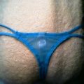 Clothing of Vicky Blue V-strings